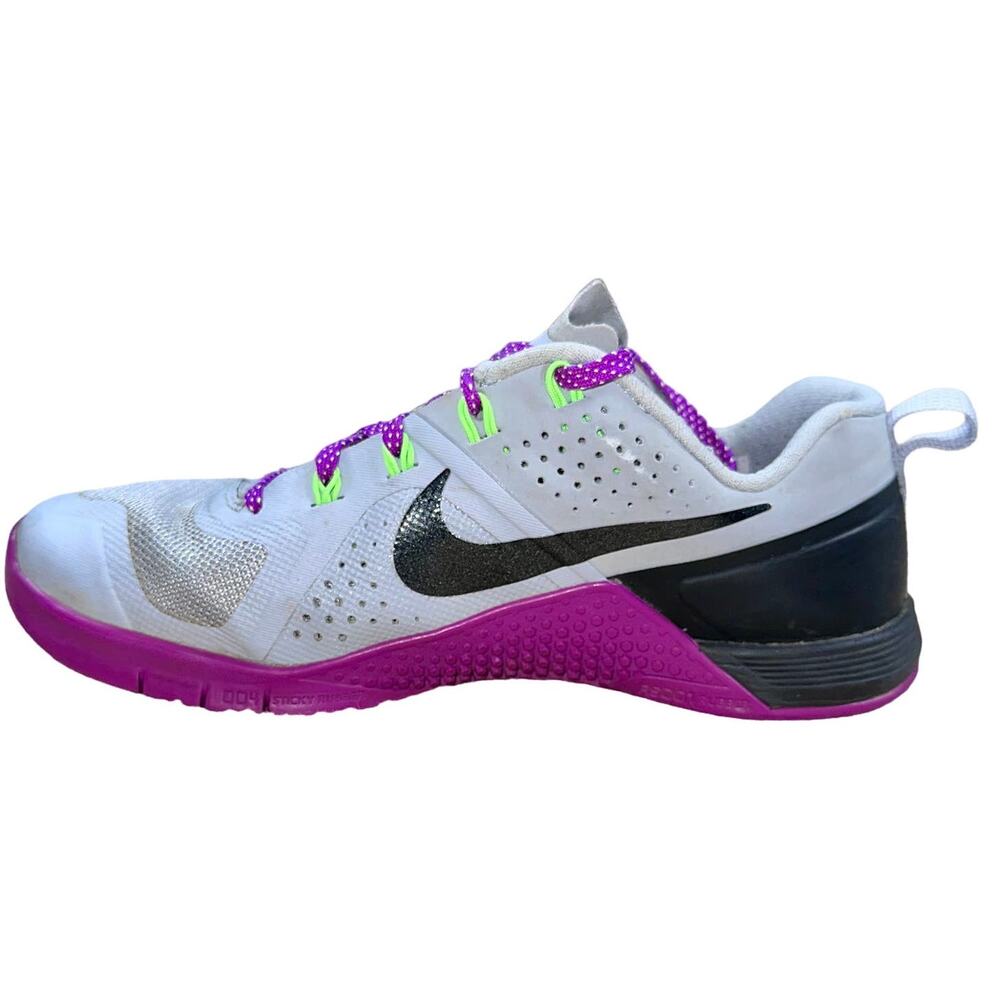 Nike Metcon 1 flywire crossfit sneakers grey purple training running size 6